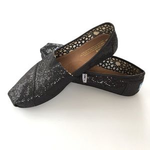 TOMS Women's Sparkling Black Loafers